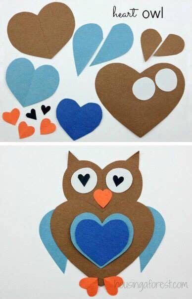 Heart Shaped Paper Animal Craft 🎀🎀 Kids Crafts Valentine Crafts For