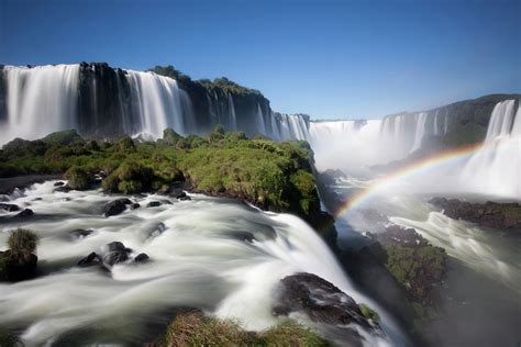 Rainbow Over Iguazu Falls Iguazu By Tony Burns