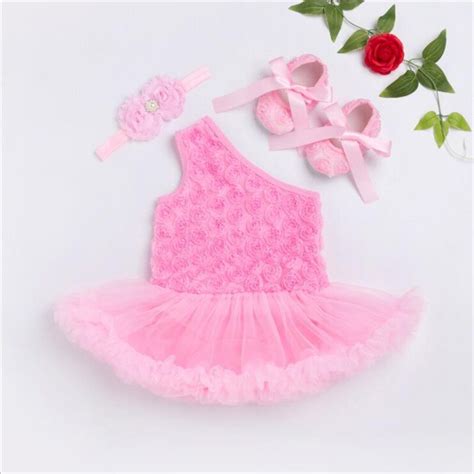 Summer New Baby Clothing Set Newborn Girl Oblique Pink Rose Rompers