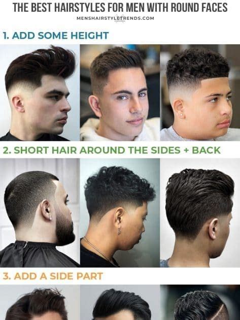 2 haircuts for round faced men. Get Inspired For Simple Face Shape Hair Style For Men ...