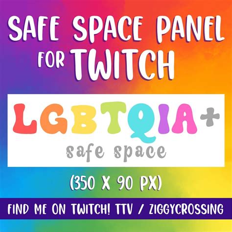 Lgbtqia Safe Space Twitch Panel Banner For Streamers Etsy Ireland