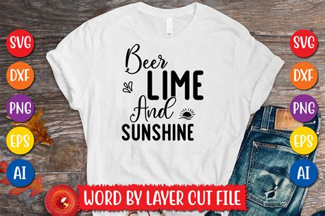 Beer Lime And Sunshine Svg Design Graphic By Megasvgart Creative Fabrica