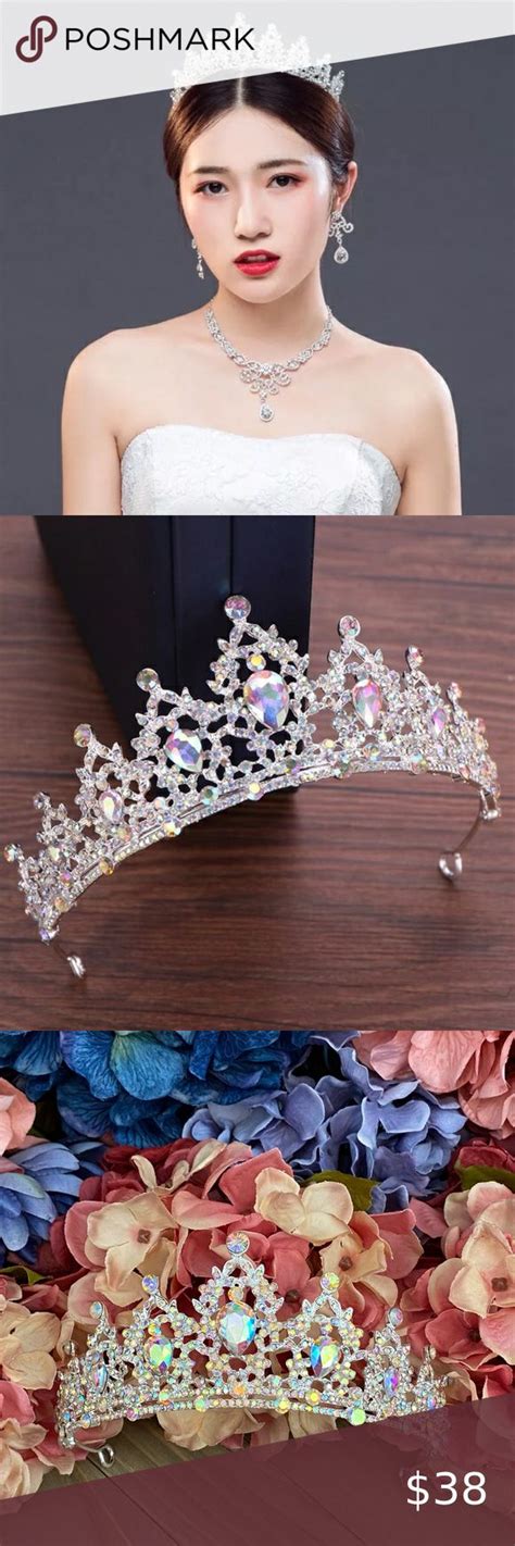 ice princess iridescent crystal bridal tiara crown in 2022 crystal bridal tiaras bridal tiara
