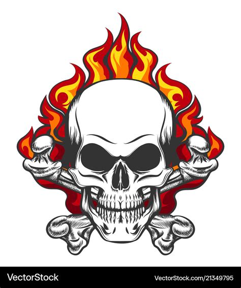 Flaming Skull Logo