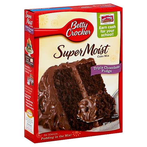 Betty Crocker Cake Mix Super Moist Delights Triple Chocolate Fudge 15