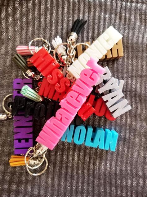 Personalized Name Keychain Personalized T For Mom Etsy