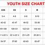 Youth Medium Shorts Size Chart