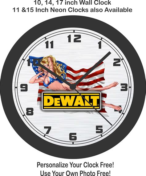 Dewalt American Pin Up Girl Wall Clock Free Us Ship Etsy