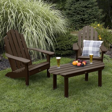 Highwood The Adirondack Collection 3 Piece Plastic Frame Patio