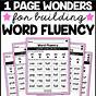 Fluency Worksheets