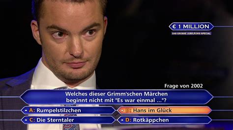 This is the 22nd season of wer wird millionär?, the german version of who wants to be a millionaire?.hosted by günther jauch.top prize was €1.000.000. Wer wird Millionär?: Kandidat Jan Stroh holt sich die ...