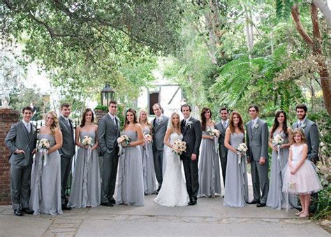 Tulle And Chantilly Wedding Blog Grey Bridal Parties Wedding