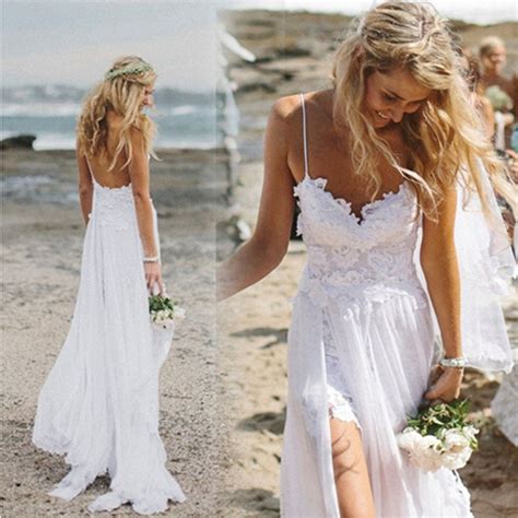Hot 2015 Bohemian Beach Wedding Dress Boho Sexy Backless Sweetheart