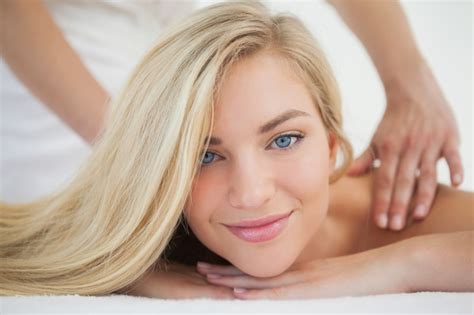 Premium Photo Beautiful Blonde Enjoying A Massage