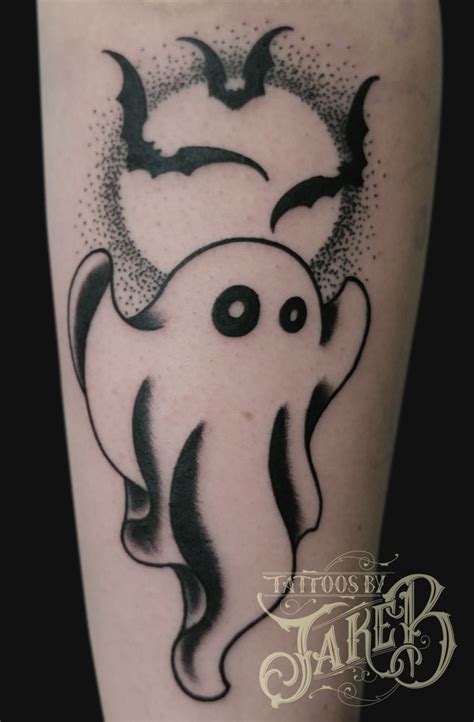 Traditional Black And Grey Ghost Tattoo Tattoos By Jake B