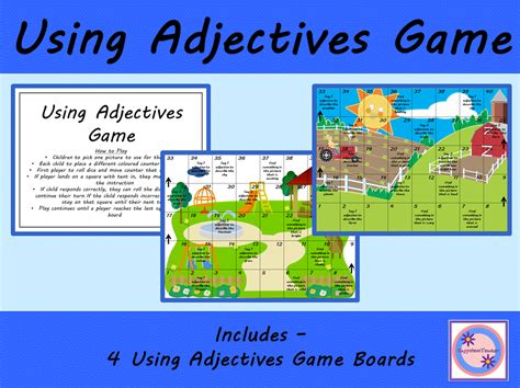 Using Adjectives Game Teaching Resources