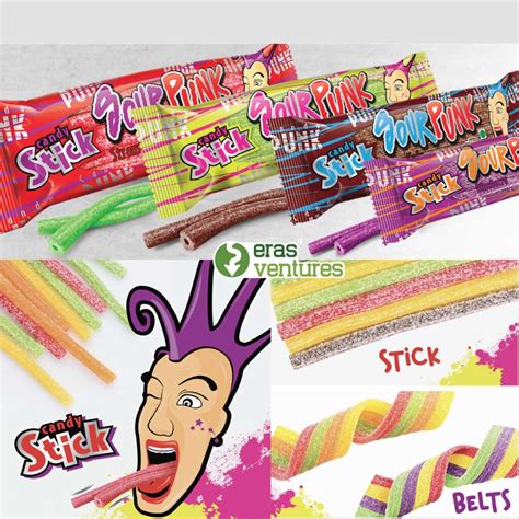 Sour Punk Strawberry Candy Sticks 40g Eras Ventures Llp