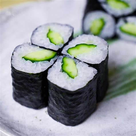 Kappa Maki Cucumber Sushi Rolls Sudachi Recipes