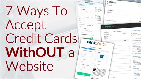 Credit card payment options please plan to make your payments using one of the following methods. 7 Ways To Accept Credit Card Payments Without a Website - BancardSales.com