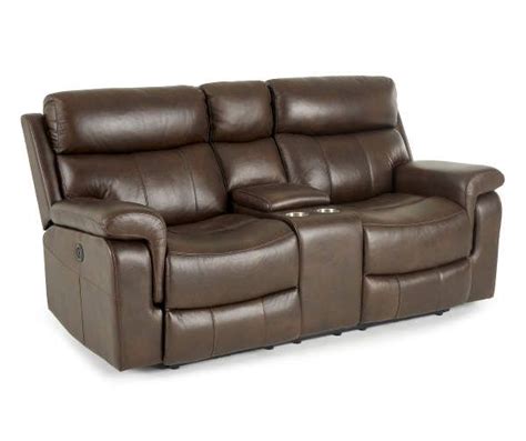 Broyhill Wellsley Leather Power Reclining Console Loveseat Big Lots