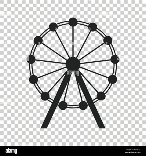 Ferris Wheel Vector Icon Carousel In Park Icon Amusement Ride