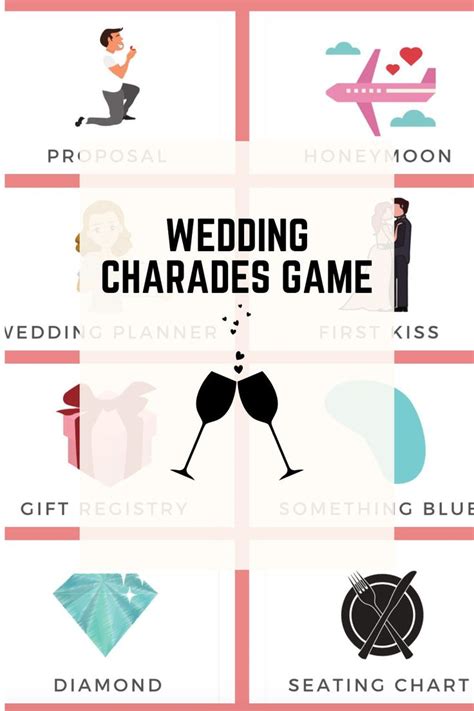 Wedding Bridal Shower Printable Charades Or Pictionary Cards Etsy