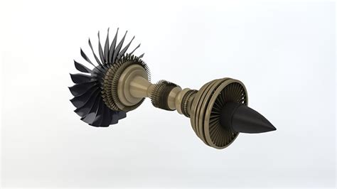 Turbofan Engine 3d Model On Behance