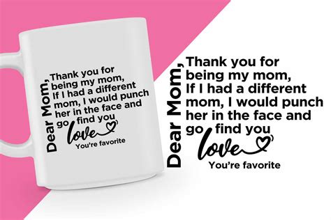 Dear Mom Thank You For Being My Mom Printable