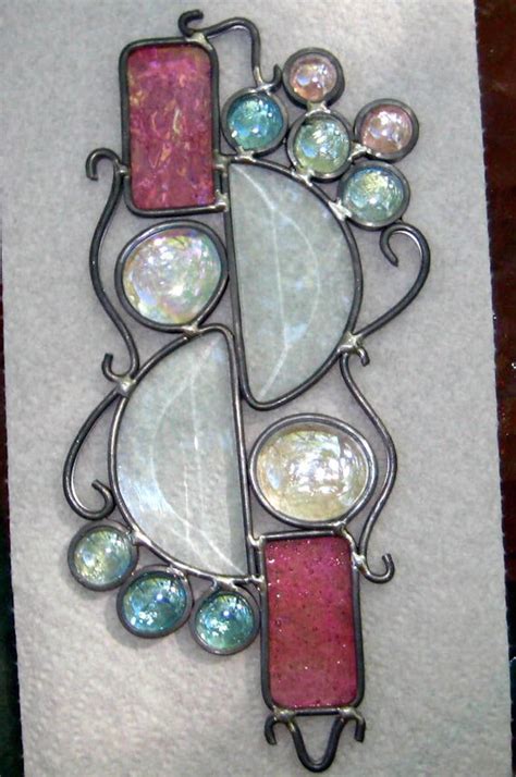 Abstract Stained Glass Suncatcher Contemporary Stained Glass