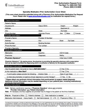 United Healthcare Community Plan Nj Prior Authorization Form Fill Out