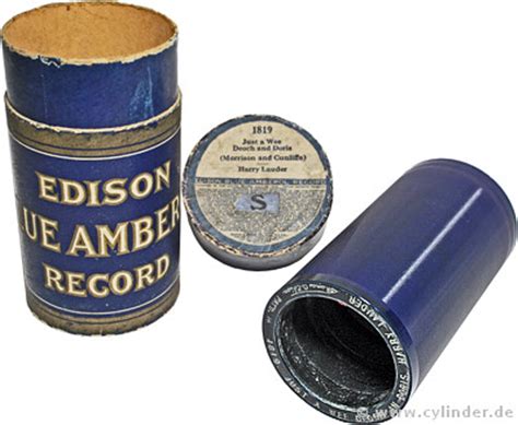 Vintage Edison Royal Blue Amberol Record Cylinder Audio Stereos Home