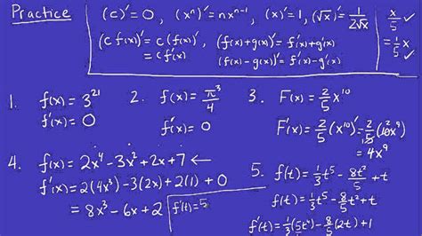 Calculus Derivatives 6 Practice Part 1 Youtube