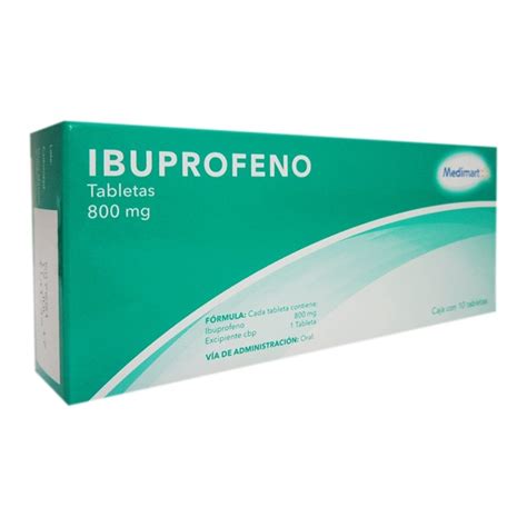 Ibuprofeno Medimart 800 Mg 10 Tabletas Walmart