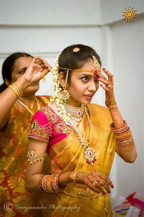 See more ideas about male to female transformation, female transformation, female. Yellow pink Saree Bride's Bridal Makeup | South indian ...