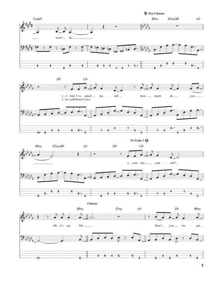 Its My Life By No Doubt Digital Sheet Music For Bass Guitar Tab