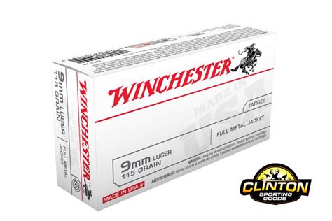 Winchester 9mm Luger 115gr Fmj 50 Rounds Clinton Sporting Goods