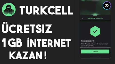 Türkcell Bedava Günlük 1 Gb İnternet Nasıl Alınır Bedava internet