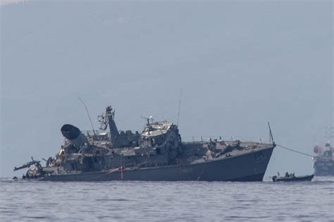 Greek Navy Minesweeper Damaged After Cargo Ship Collision