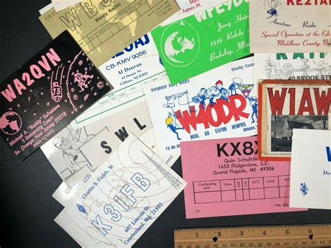 Group Of 37 Vintage Ham Radio Qsl Cards Postcards Cb Amateur Shortwave Ebay