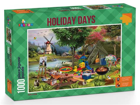 Jigsaw Puzzle 1000 Pieces Holiday Days Camping Funbox Free Shipping