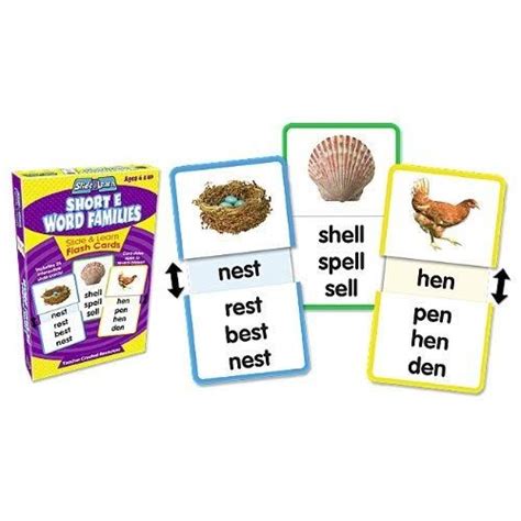 Teacher Created Resources Word Families Short E Slide And Learn Flash