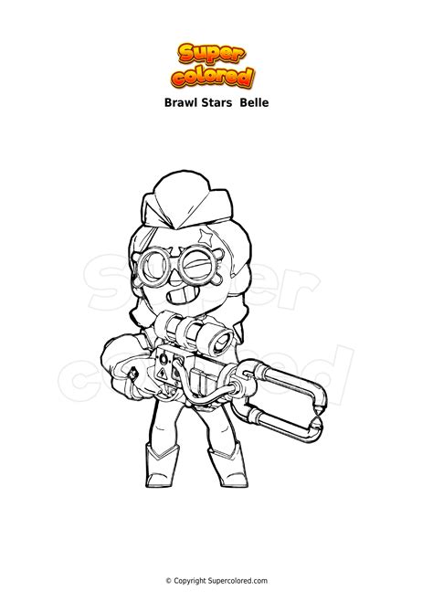 Coloring Page Brawl Stars Belle Supercolored