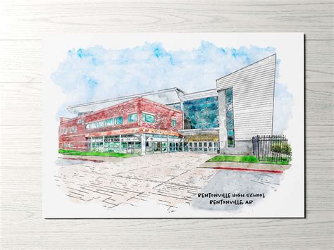 Bentonville High School Bentonville Arkansas Art Print — She Studios