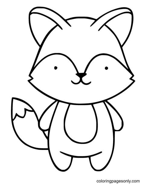 Cute Fox Coloring Pages Free Printable Coloring Pages