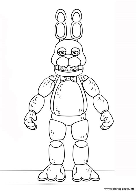 Fnaf Toy Bonnie Generation 5 Coloring Page Printable