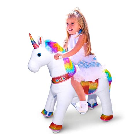 Buy Wonderides Ride On Rainbow Unicorn Horse Rocking Horse Riding Pony