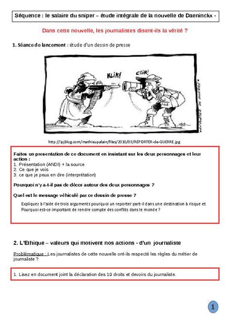 PDF Séquence le salaire du sniper college leodate volmar