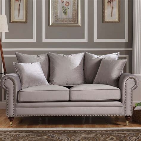 71.6 x 29.5 x 32.3 h﻿, sofa bed: Hampton 2 Seater Grey Sofa | Sofa | Modern Sofa