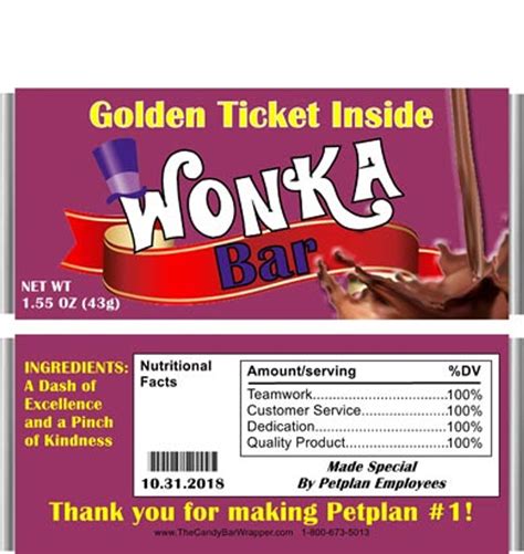 Willy Wonka Chocolate Bar Wrapper Printables Porn Sex Picture