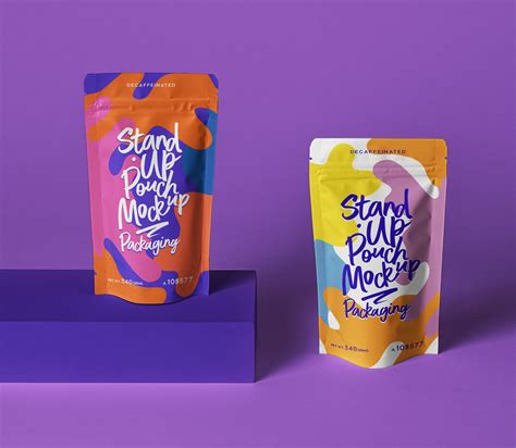 Psd Stand Up Pouch Packaging Mockup Pixeden Club